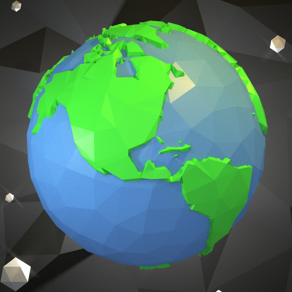 Low Poly Earth preview image 1